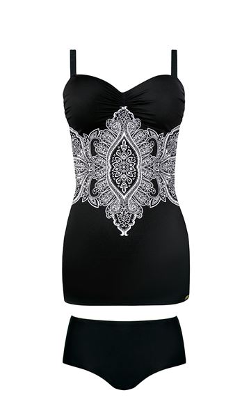 Picture of PLUS SIZE BLACK AND WHITE SWIM SUIT